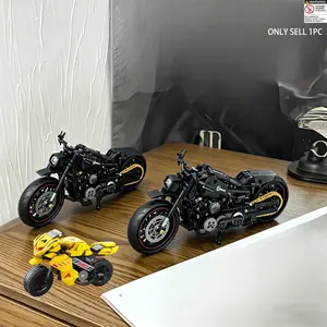 Classic Motorcycle Building Blocks Set for Kids and Adults, Creative Construction Toy, Perfect Gift for Motorcycle Enthusiasts