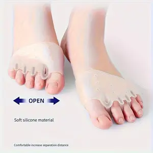 1 pair Silicone Forefoot Pads, Five-Hole Honeycomb Design, Fixed Function Toe Protection Set, Comfortable Running Insoles, Toe Grips, Active Sports Accessories
