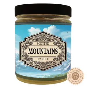 Scented Candle Mountains with Surprise D20 Dice