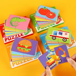16pcs Animal Traffic Fruit Vegetable Cognitive Teaching Aids, Early Learning Color Number Matching Puzzles, Educational Toys for Kids, Animal Shape Puzzle