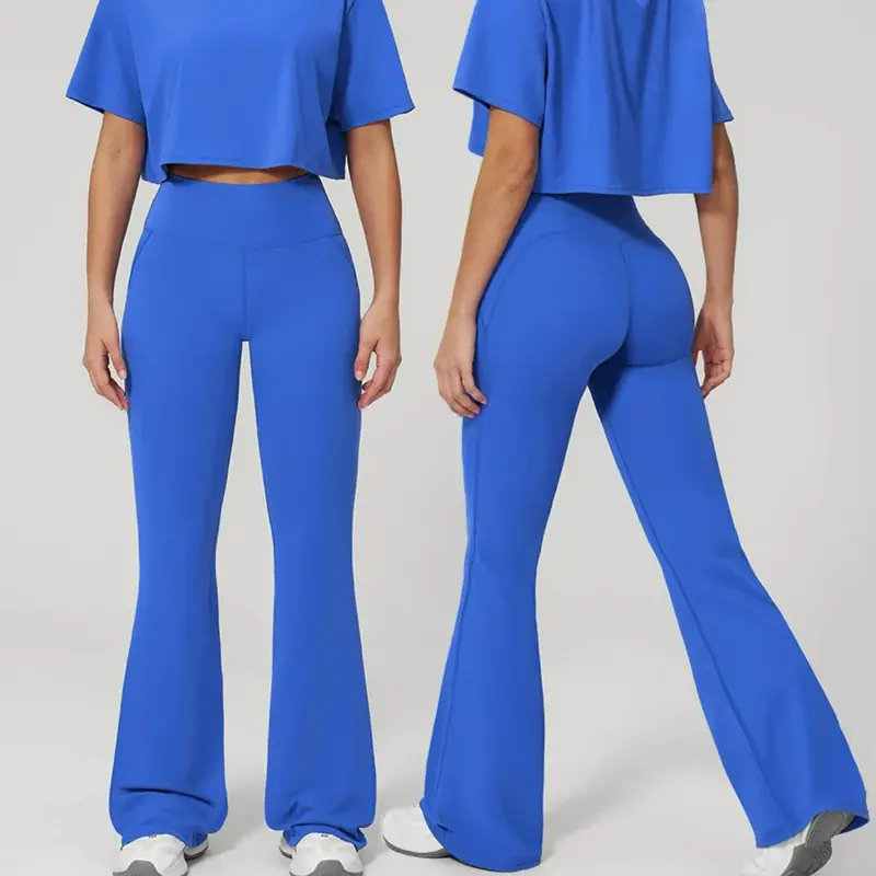 2-Piece Seamless Short-Sleeve Workout Set