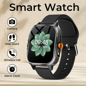 SIMSONLAB 1.83-inch Multifunctional Smart Watch for Men and Women, with flashlight, multiple sports mode tracking, camera control, music control, customizable watch faces, wireless calling, weather alerts.Some functions require BT connection to a phone.