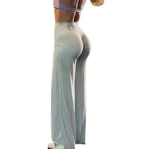 New Oner Straight Leg Pants Loose Soft Yoga Wide Leg Pants Pilates Running Fitness High Waist Straight Trousers for Women