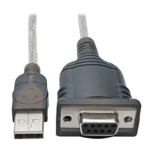 Eaton Tripp Lite series USB to Null Modem Serial FTDI Adapter Cable with COM Retention (USB-A to DB9 M/F), 18-in. (45.72 cm)