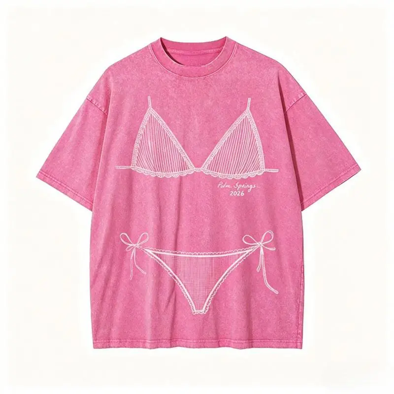 Bikini Graphic Washed T-shirt ,Last Splash Seashells and Wedding Bells, Bikini Body Illusion Shirt, Funny Summer Vacation Coverup,A gift for my girlfriend
