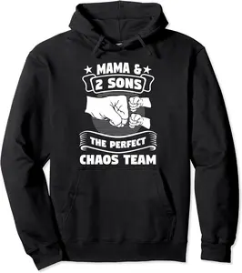 mama & 2 sons the perfect chaos team daughter Pullover Hoodie - Williamze Shop 71B0D3M4W8V2