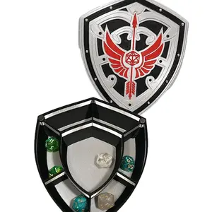 Dice Arrow Shield. Dice holding with dice tray for rolls DND and other games rpg