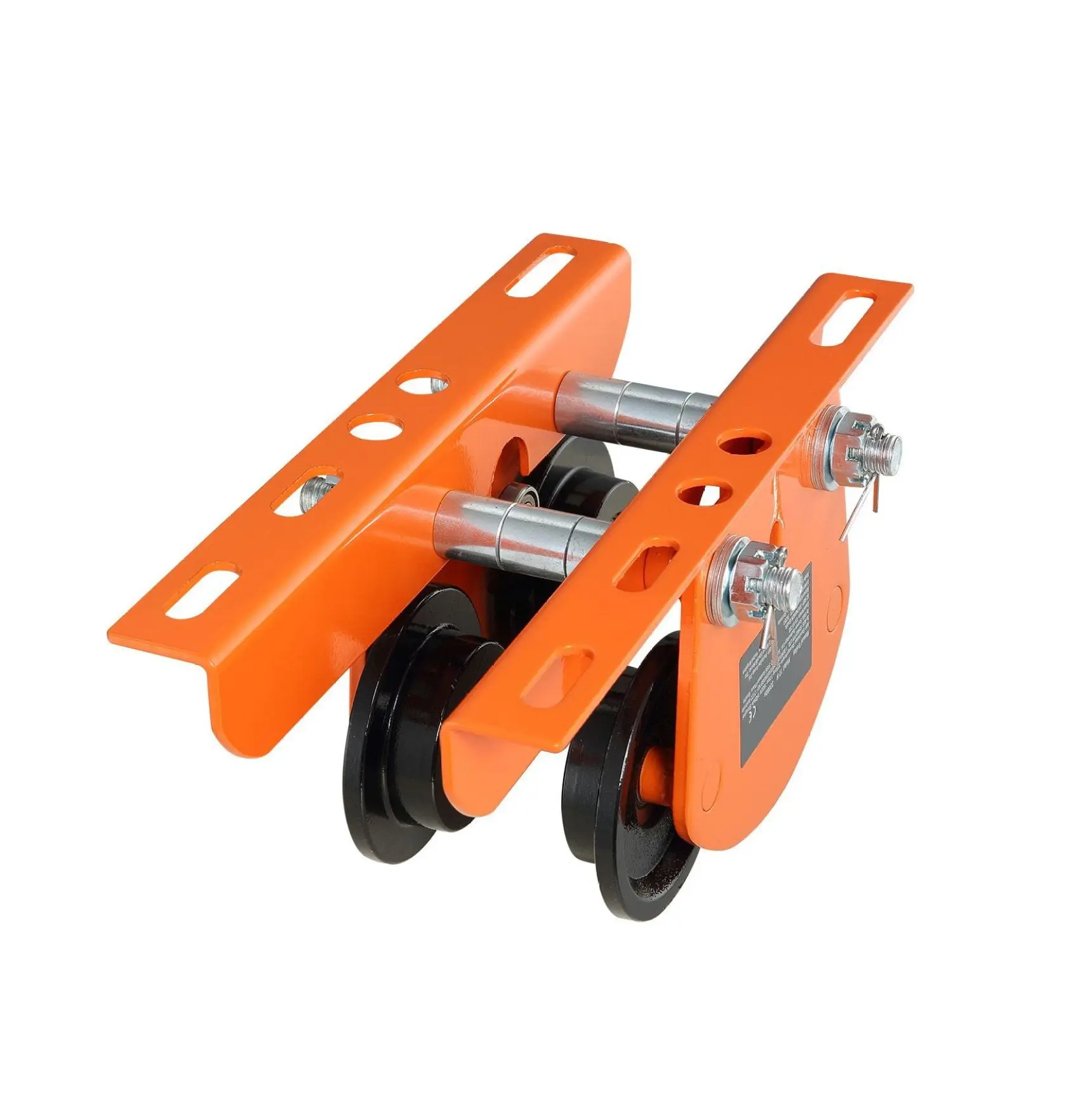 Electric Hoist Trolley 2200lbs/1 Ton, I-Beam Trolley for PA200-PA500 Hoists, Adjustable 2.68-4.33" Beam Width, Curved Track Compatible, VEVOR Manual Push Trolley Default