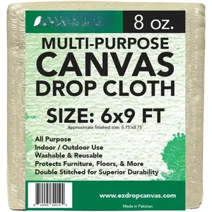 Painter's Large Canvas Fabric  Cloth for Painting (6 ft. x. 9 ft.)