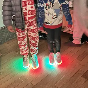 Usb Rechargeable Led Light Up Pink Sneakers, Trendy Colorful Roller Skate Shoes, Skateboard Shoes for Boys & Girls, Luminous Cool Casual Sports Athletic Shoes for Daily Life