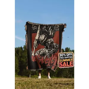 Guts Hand Woven Blanket | Manga Tapestry Throw | Anime poison Woven Blanket Woven Blanket Woven Blanket