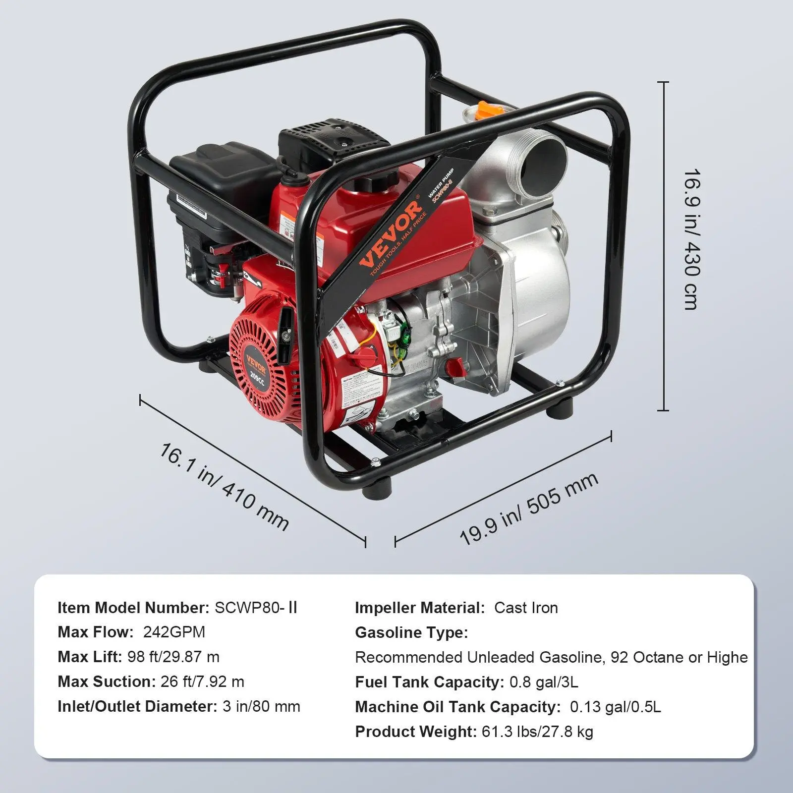3" 7HP 4-Stroke【Red】
