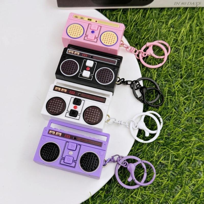 2 Pcs Nostalgic Mini Radio Recorder Keychain Nostalgic Vintage Mini Radio That Can Record Classical Funny Bag Ornaments design retro Stretchy Scrunchie Lanyard with Retractable heart 2 Pcs Nostalgic Mini Radio Recorder Keychain Nostalgic Vintage Mini Radio That Can Record Classical Funny Bag Ornaments design retro Stretchy Scrunchie Lanyard with Retractable heart