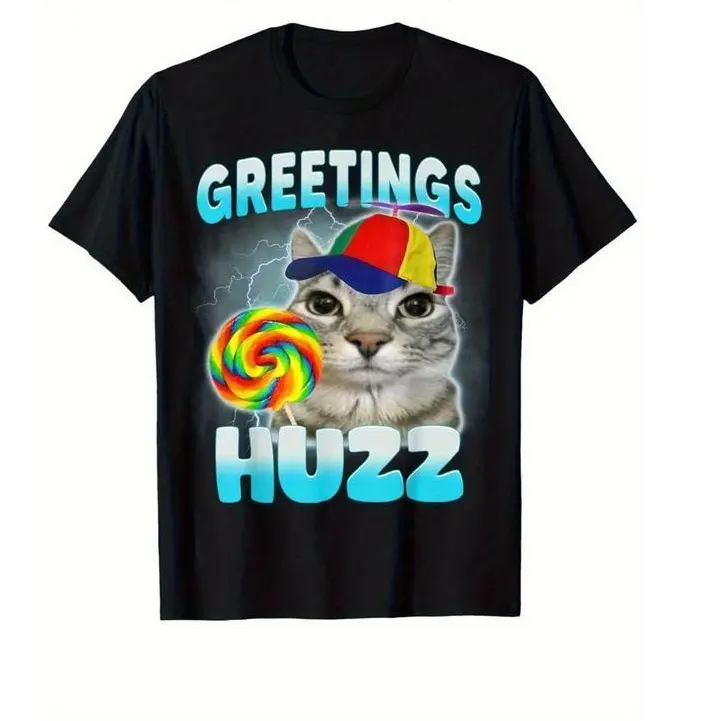 Where The Huzz At Funny Cat Meme Humor Sarcastic T-Shirt Tees Classic