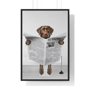 Chocolate Lab Wall Art Poster, Funny Bathroom Print, Toilet Poster, Bathroom Art, Chocolate Lab Printable, Kids Bathroom