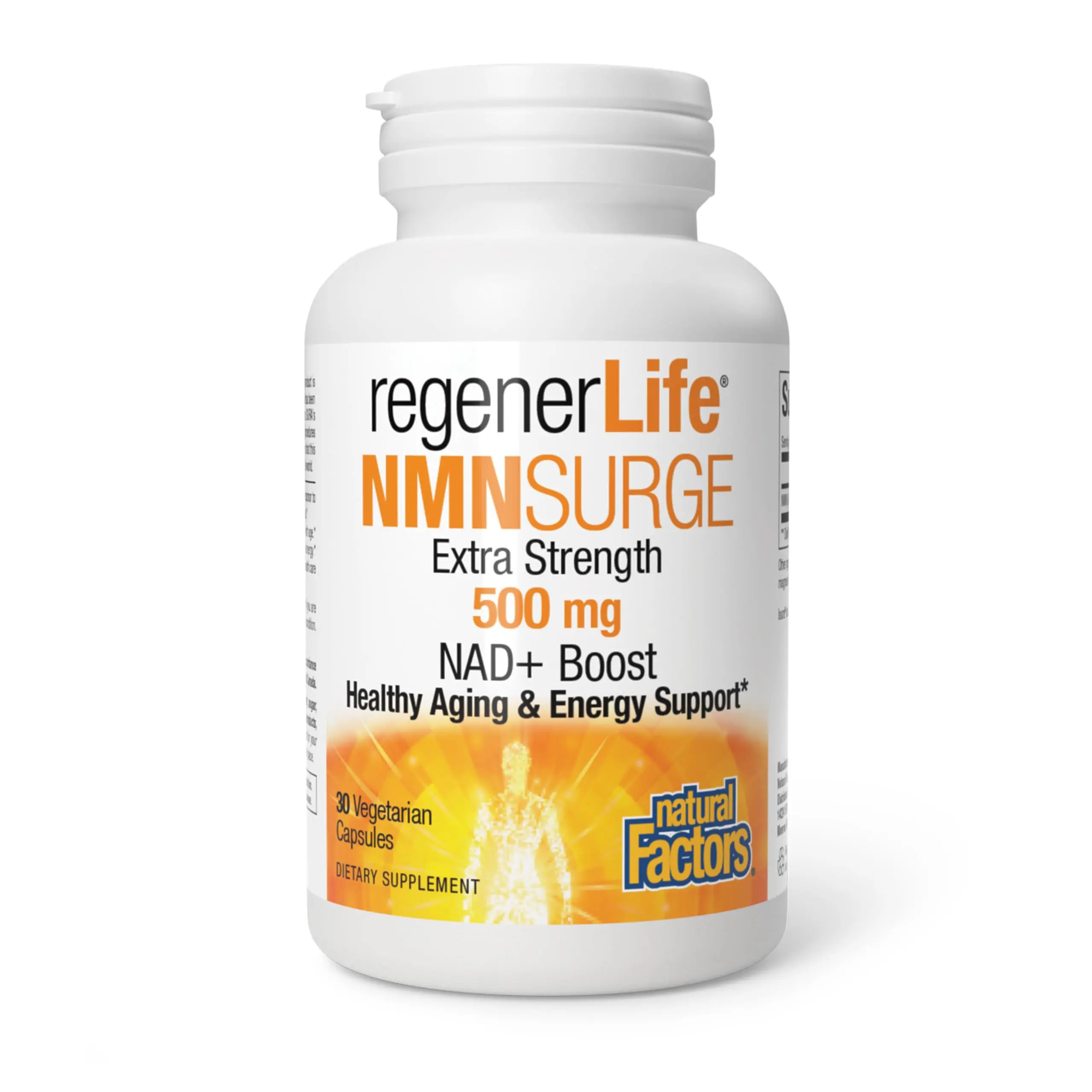 Natural factor Regenerlife NMN NAD+ Boost, 500MG, 30 Vegetarian Capsules