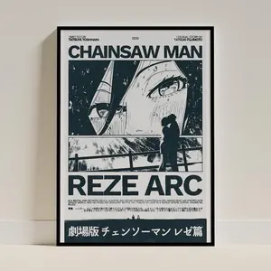 [SALE OFF 40% + FREE SHIP] [Unframed] Chainsaw Man Movie Reze Arc Anime Poster, Manga Art Print (No Frame)