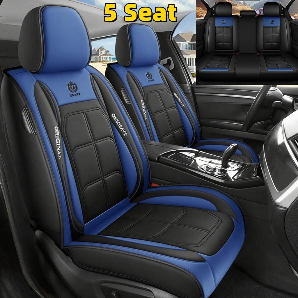 Premium PU Leather Car Seat Covers - Scratch-Resistant & Wear-Resistant - Full-Body Protection for 5 Seats - Water-Resistant & Easy to Clean - Seat Protection for All Seasons