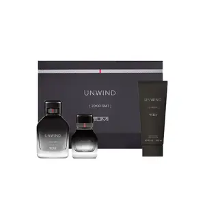 TUMI Unwind Gift Set Eau de Parfum 3.4 & 1.0fl.oz and Body Wash 6.7fl.oz Body Care Fragrance Scent Comfort Aroma Cosmetics Pack Scented