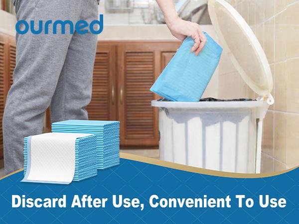 Ourmed Super Absorbent Underpad, 30"x36" Extra Large Incontinence Bed Pad, Waterproof Disposable Pee Pad for Elderly, Adults, Kids and Hospital Usage, 50 Count（Can also Underpad as a pet care mat）
