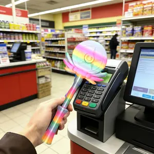3D Printed Moon Wand Contactless Payment Card Holder - Retractable Model