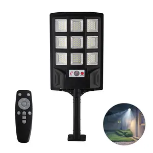 Solar Powered Outdoor Light, IP65 Waterproof LED Garden Light with Remote Control, Outdoor Induction Street Light for Garden Patio Yard