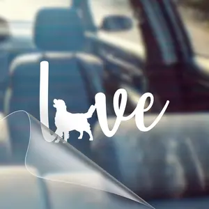 Golden Retriever Love – Pet Car Decal Sticker