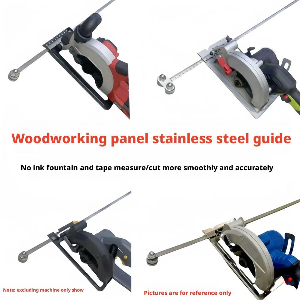 Circular Saw Roller Guide,Positioning Calipers for Precise Measurements & Easy Wood Cutting, Adjustable Stainless Steel Positioning Caliper, Calipers for Circular Skill Hand Saw