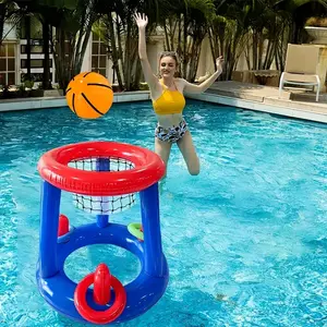 Inflatable Basketball Hoop, Inflatable Basketball Frame, Durable Water Sports Equipment for Beach Activities, Pool Parties and Summer Fun