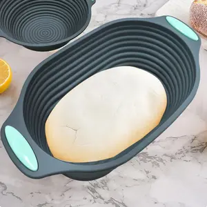 Silicone Bread Baking Set, 2 Counts/3 Counts Including Bread Basket & Silicone Brush, Household Baking Utensils Supplies for Home Kitchen