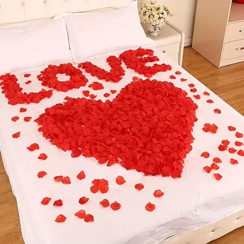 Wedding Decor Artificial Rose Petals, Decorative Artificial Flowers, Romantic Rose Petals for Valentine's Day & Weddings, Perfect Proposal Atmosphere Decoration, Diy Artificial Rose, Rose Flower Design, Artificial Flower Decorations