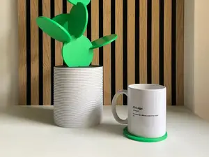 CactusCoasters, cactus made out of seven removeable coasters - Party Decor