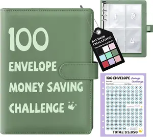 100 Envelopes Money Saving Challenge Binder A5 Savings Challenges Book with Envelopes & Reusable Tracker Binder - Save $5050 in Fun & Motivating Way Christmas Gifts for Teen Mon Thanksgiving gifts