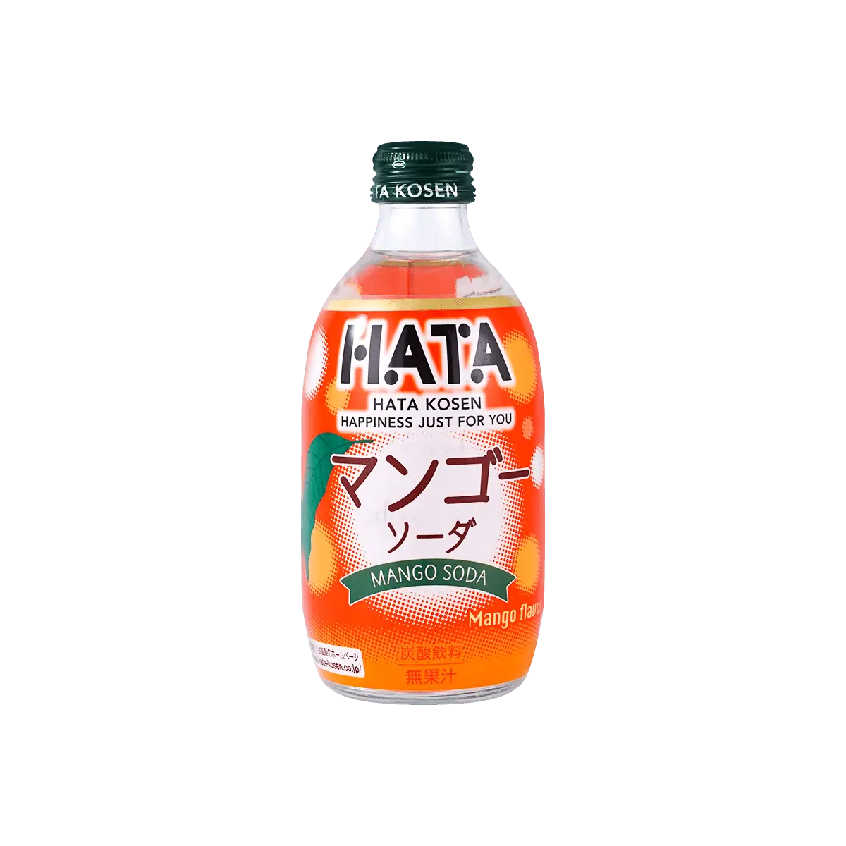 HATAKOSEN Japanese Mango Sparkling Water Soda Drink, 300ml - Refreshing Fruit Flavored Beverage