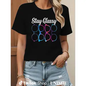 100% Cotton Optician T-Shirt – Funny Eye Stay Glassy Optometrist Shirt