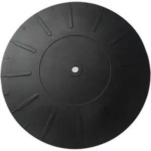7 inch Turntable Platter Mat Rubber  Turntable Slipmat Pad for  LP Vinyl Record Players Black
