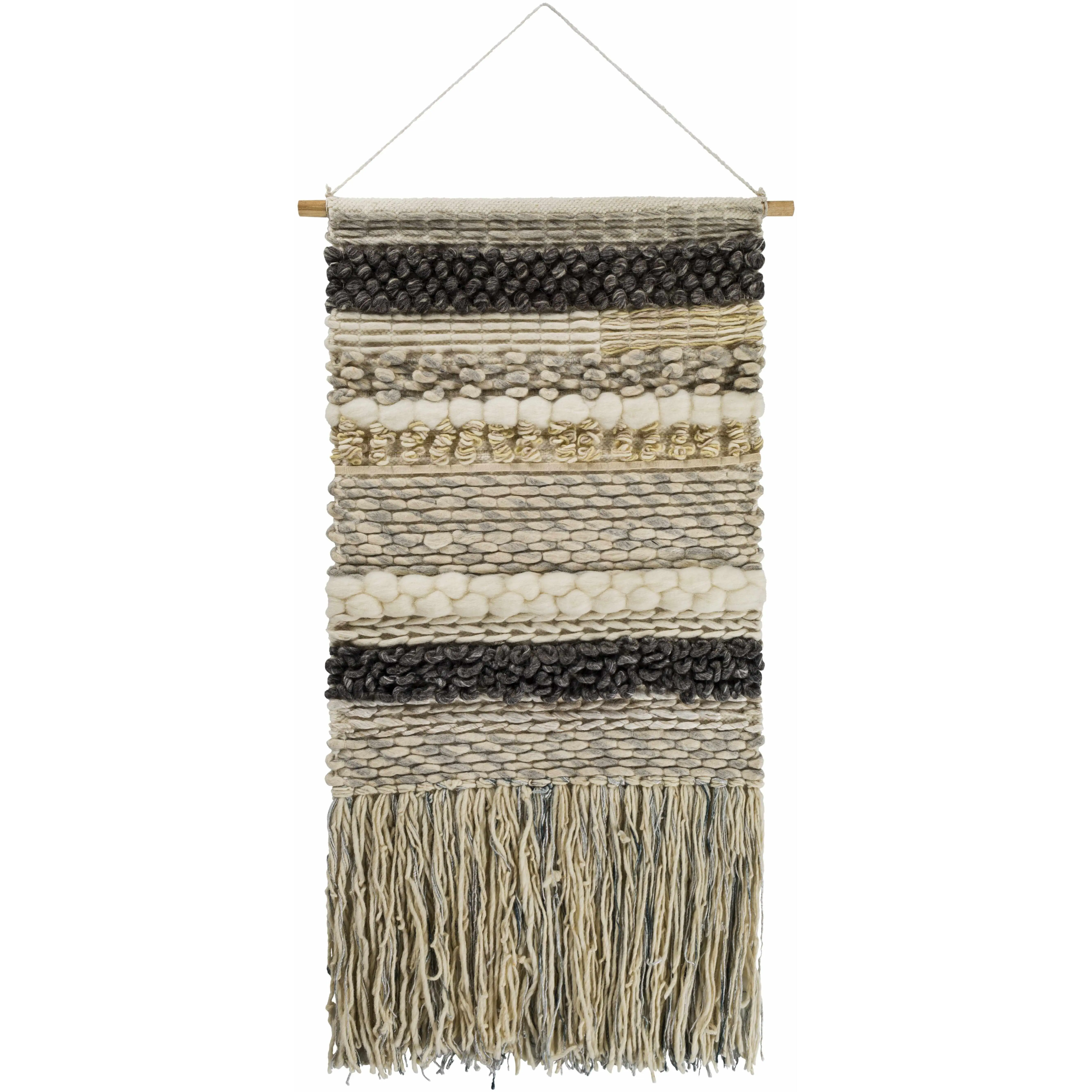 Kiefer Handwoven Wool Fringe Tapestry Kiefer Handwoven Wool Fringe Tapestry