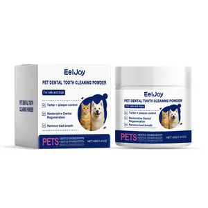 EelJoy Pet Teeth Cleaning Powder Gentle Tartar Stain Removal Fresh Breath Oral Care for Dogs Cats
