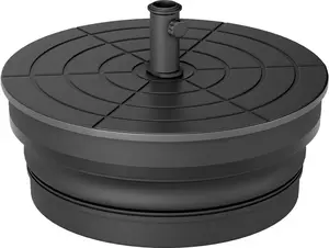 EROMMY 110lbs Outdoor Umbrella Base, Foldable Weighted Patio Umbrella Stands, HDPE Umbrella Base Suitable with 1.26''-1.89'' Pole Sizes, Heavy Duty Water Sand Base for Patio, Garden, Poolside