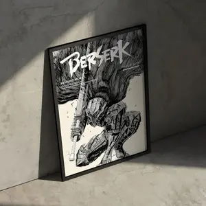 Vagabond & Berserk Guts Manga Unframed Wall Art, Do You See How Infinite You Are Samurai Anime Print Poster, Japanese Quote Aesthetic Decor Minimalist Gift Present Idea For Anime Fans