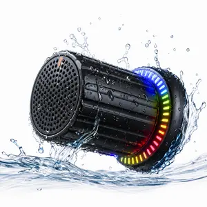 IPX7 Bathroom Rotatable Knob Bluetooth Speaker with Seven Color Lights for Vibrant Party Vibes