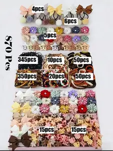 Girls' Butterfly Clips Set, Coffee Color Hairclips for Bangs, Versatile Hairpins for Toddlers, Daily Use Hair Accessories