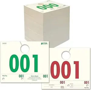 Service Dispatch Numbers, 1000 Count, Numbered 000-999, Car Repair Tags, Service Management System, 3 Part Double Sided Tags, by Better Office Products (Box of 1000)