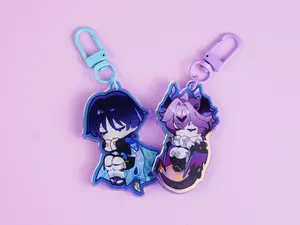 Genshin Impact Durin & Wanderer Chibi Acrylic Keychain Set - Sleepy Themed Lobster Clasp for Fandom Collectors, Great For Daily Use Or As Thoughtful Little Gifts For Your Friends And Yourself.