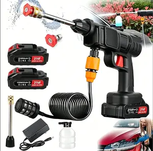 Cordless Pressure Washer, Portable Battery Power Washer, 21V Hand Held Pressure Washer with 2 Batteries, Small Electric Power Cleaner for Car, Garden, Floor