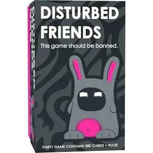Disturbed Friends Party Game - Uncover Your Friends' True Nature with 380 Cards & Rules for Adults Friends Family College Students Fun Parties Board Games Nights Simple Engaging Gameplay Horrible Situations Ethical Debates