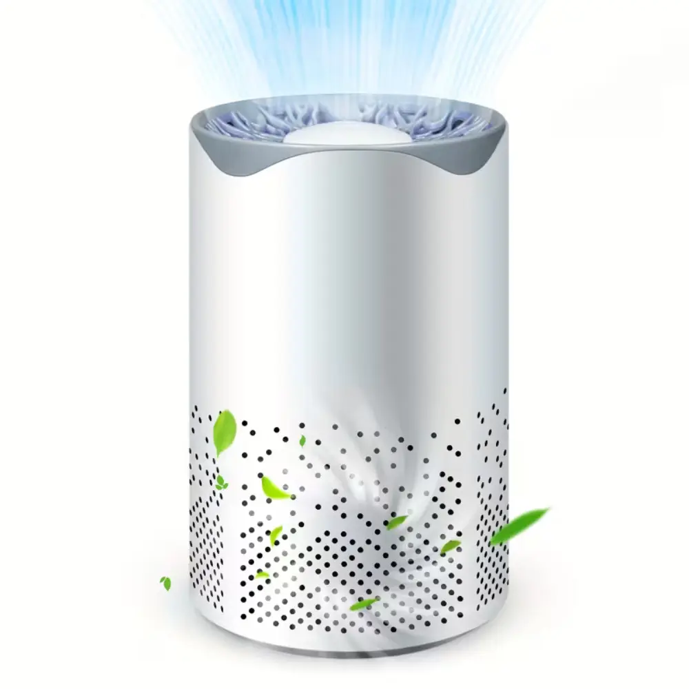 Home Air Purifier with Deodorizing & Abs Function - Captures Odor, Dust, Pollen, Pet Dander, Quiet Operation, Sleek Decor Design, Ideal for Bedrooms & Office, Thoughtful Holiday Gift for Smokers
