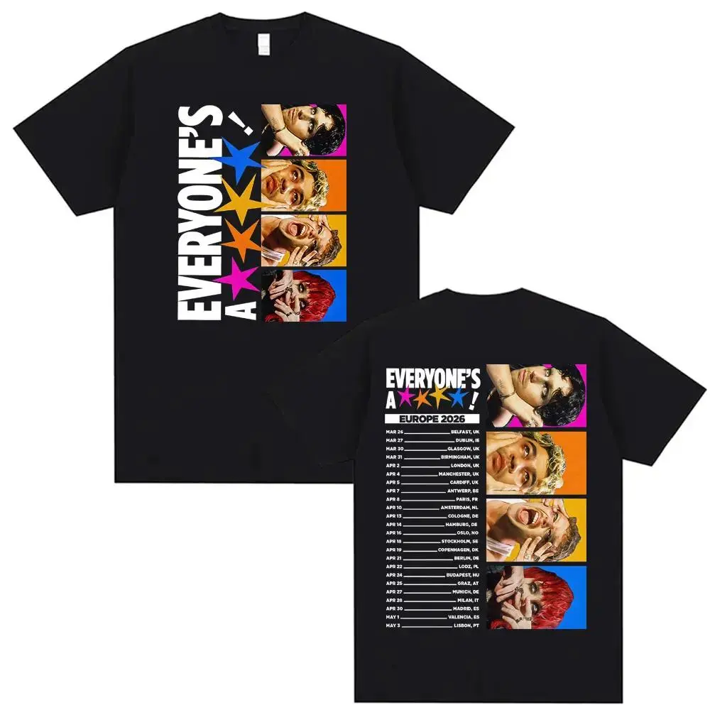 Men's Unisex 5 Seconds of Summer (5sos Merch) Graphic T-Shirt - 100% Soft Cotton, Relaxed Fit, Vibrant Prints, Graphic Artwork, Short-Sleeve, Round Neck, Breathable Sports Outdoor Gym Top
