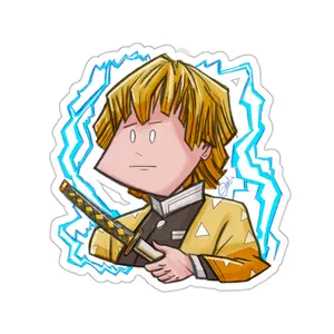 Demon Slayer Zenitsu Agatsuma Kiss-Cut Stickers