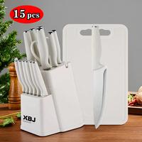 15-piece white knife set
